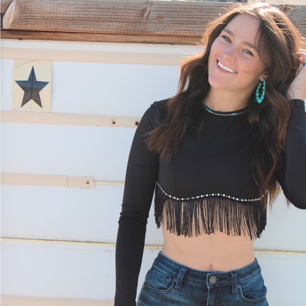 New from our boutique the Rainy Crop Top!